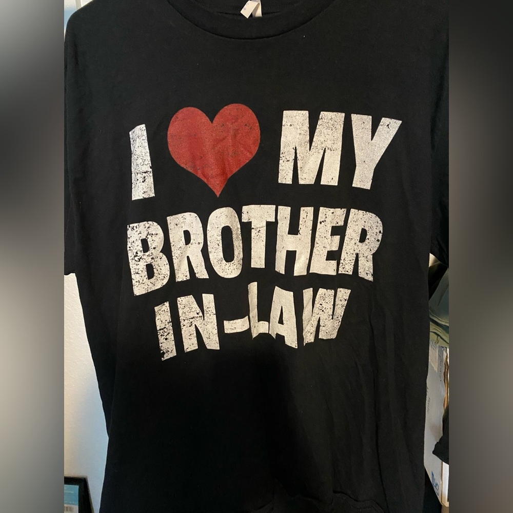 i heart my brother in law funny graphic tee shirt